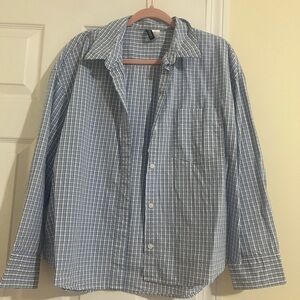 Women Blue Checkered Shirt